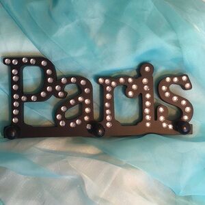Paris Decorative Wall Hook with Rhinestones - Black